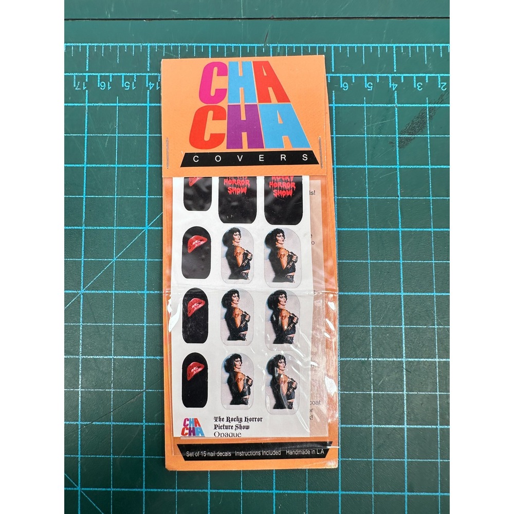 Cha Cha Covers Rocky Horror Picture Show Nail Decals 15ct Waterslide Opaque New